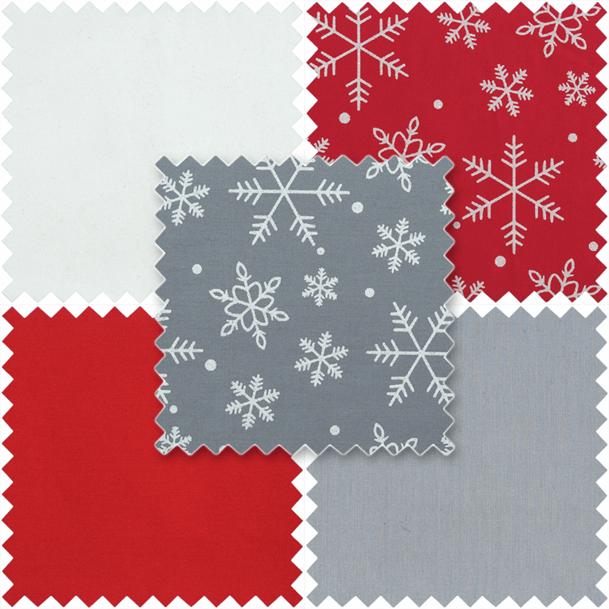 Festive Glitter Fabrics Fat Quarter Tartans Cotton Pack of 5