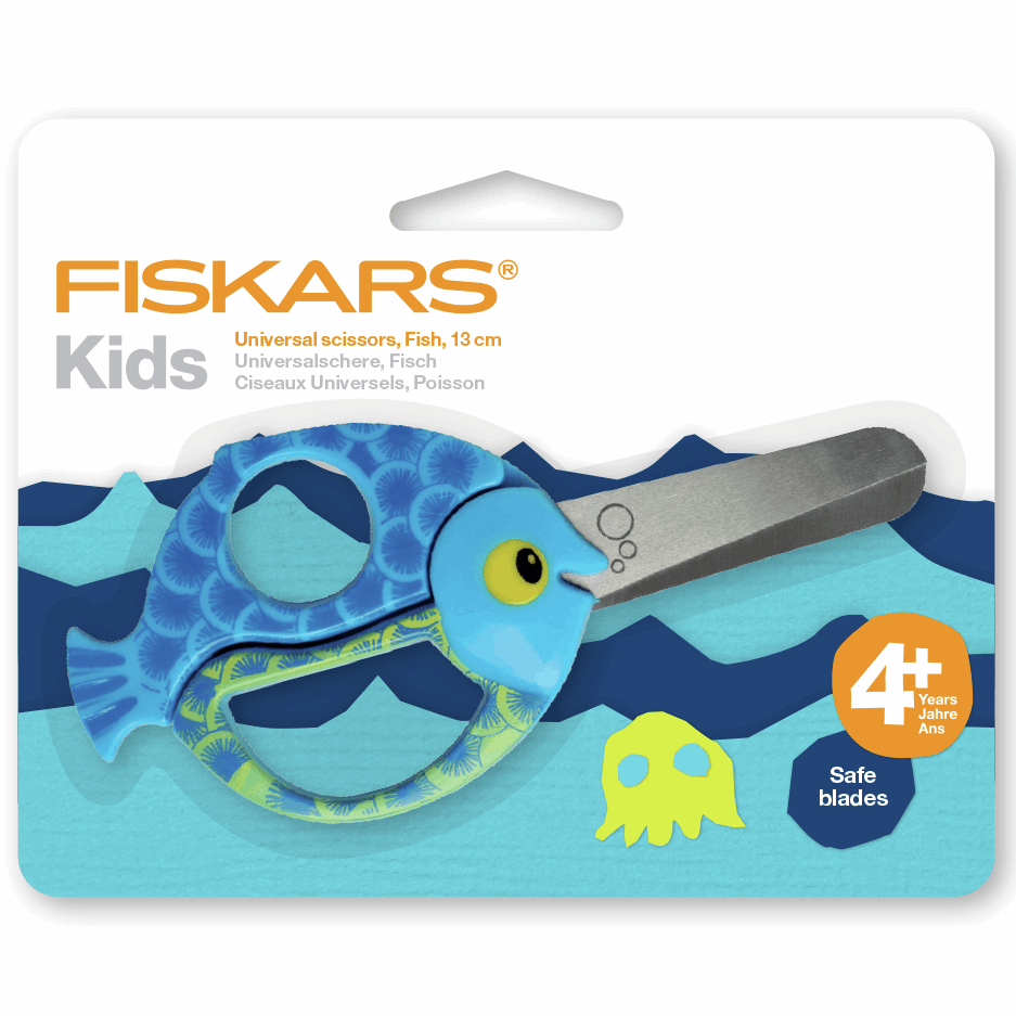 Fiskars Scissors: Kids: Animals: Fish: 13cm Paper Fabric Sewing Accessory