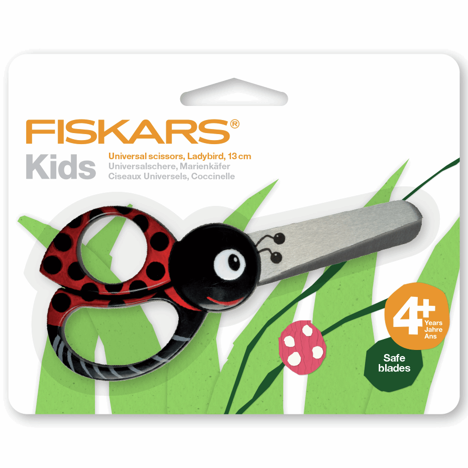 Fiskars Scissors: Kids: Animals: Ladybug: 13cm Paper Fabric Sewing Accessory