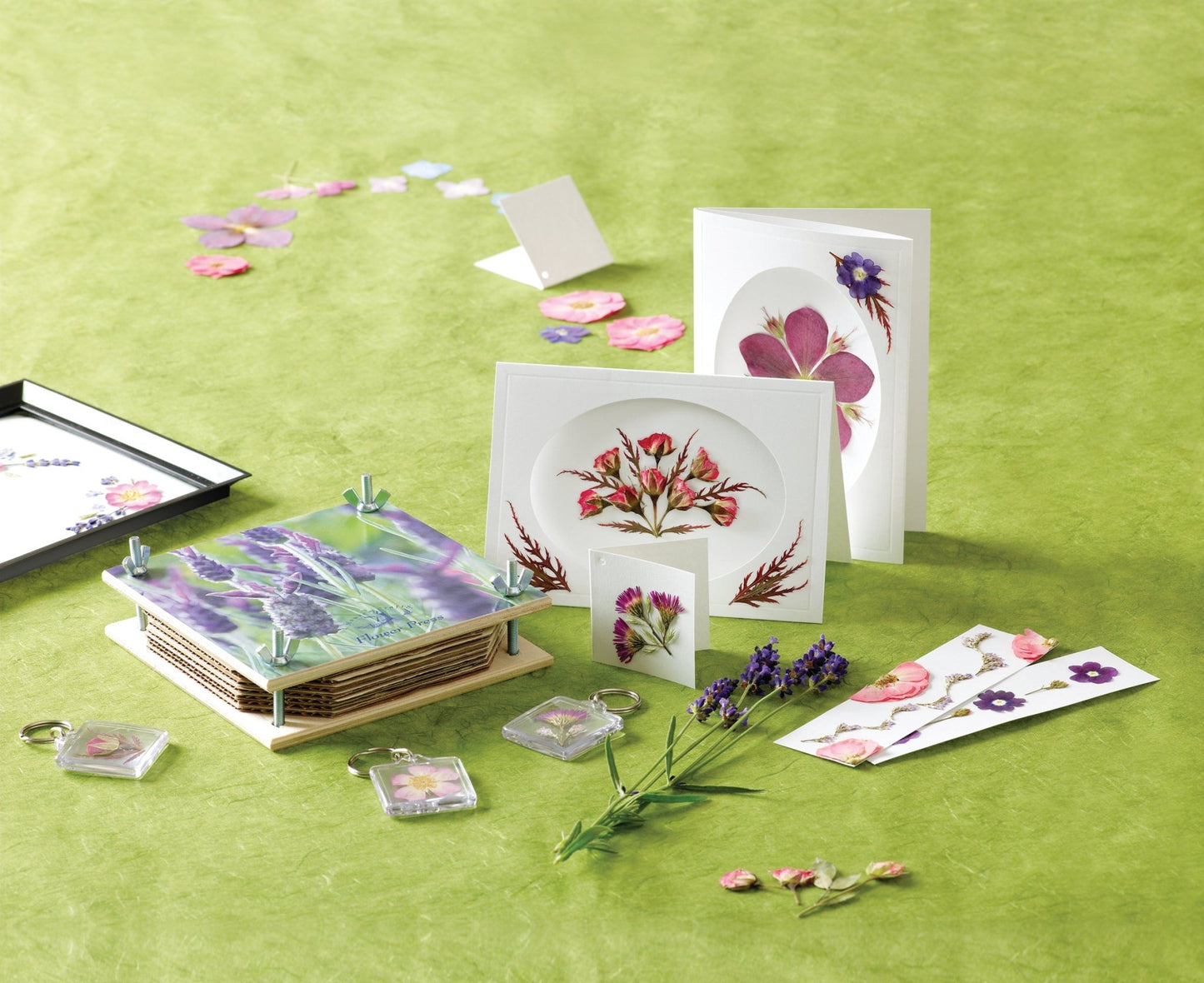 Flower Pressing Craft Kit | Instructions Press Frame Board Fob Mounts Tags