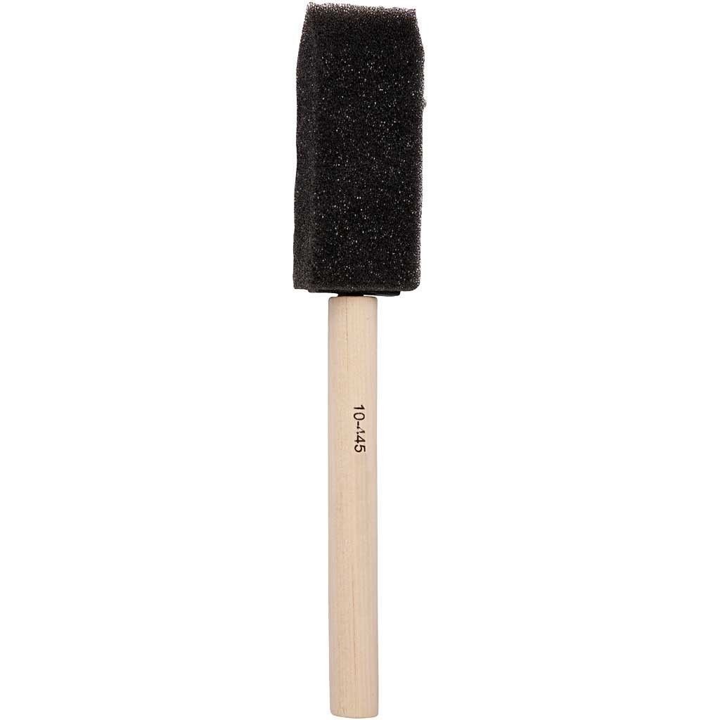 Foam Brushes For Painting With Wooden Handle 25 mm x 10 - Home - Crafts
