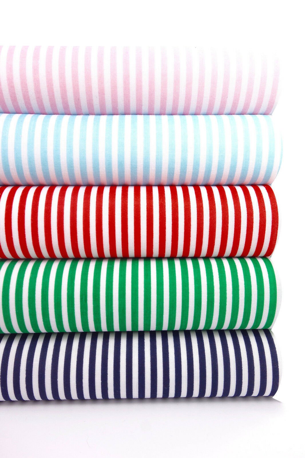 Geometric Fabric Bundles Fat Quarters Polycotton Material Thin Stripes Craft - MULTI - Home - Crafts