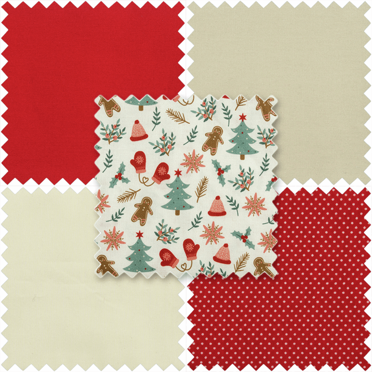 Gingerbread Fabrics | Fat Quarter Tartans | Cotton | Pack of 5