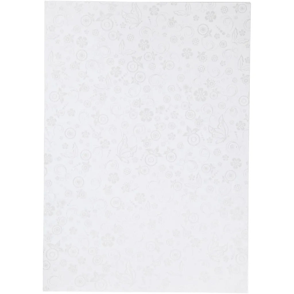 Glossy Paper Faint Silver Print Pattern Making Greeting Cards Invitations Crafts