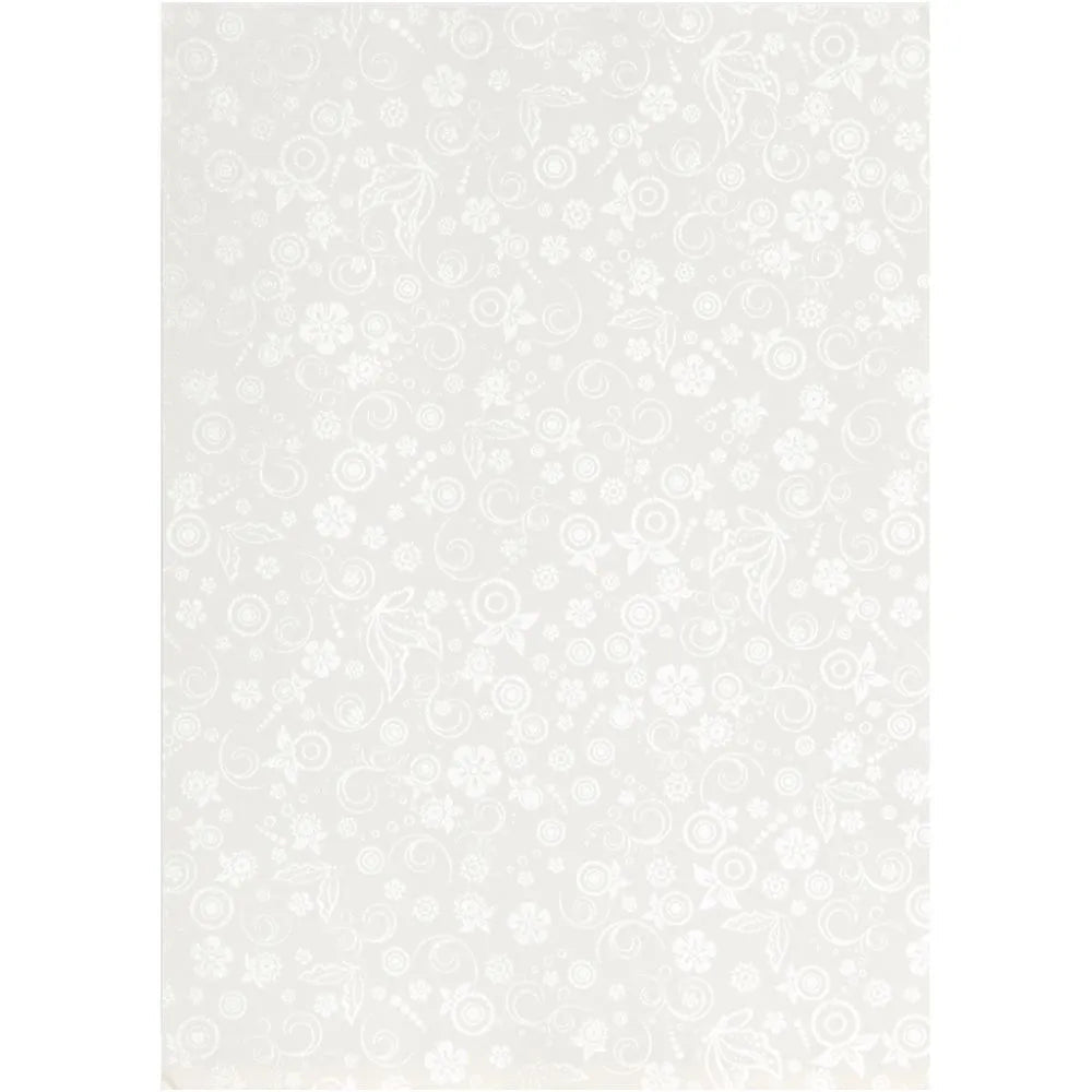 Glossy Paper Faint Silver Print Pattern Making Greeting Cards Invitations Crafts
