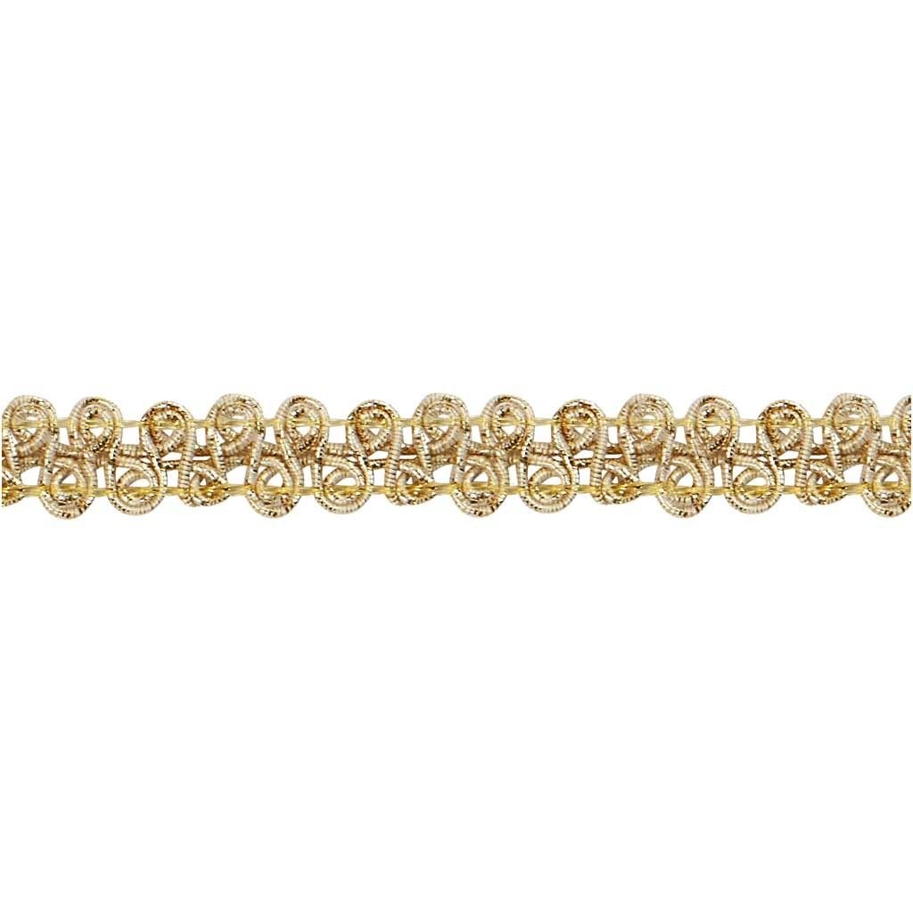 Gold Braided Metallic 10 mm Trim Ribbon Sewing Card Making Craft x 10m - Home - Crafts