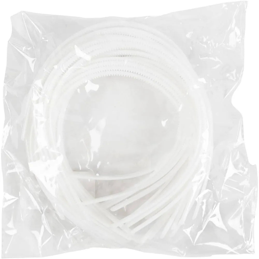 Hair Band Packs for Women - Elastic Plastic Narrow 8mm Wide White or Assorted