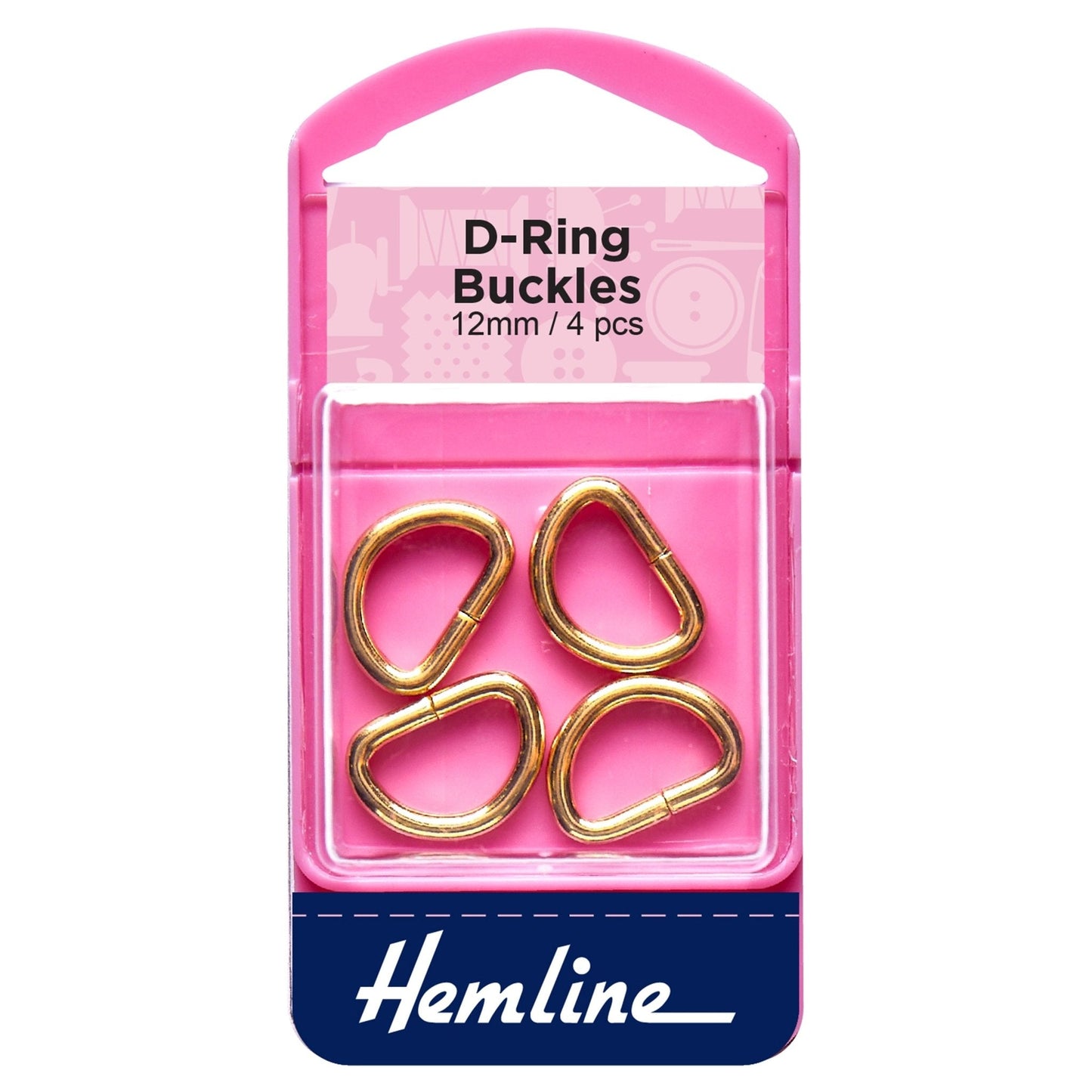Hemline D Shaped Gold Rings Assortment Macramé Bag Making Crafts - Select Size - Home - Crafts