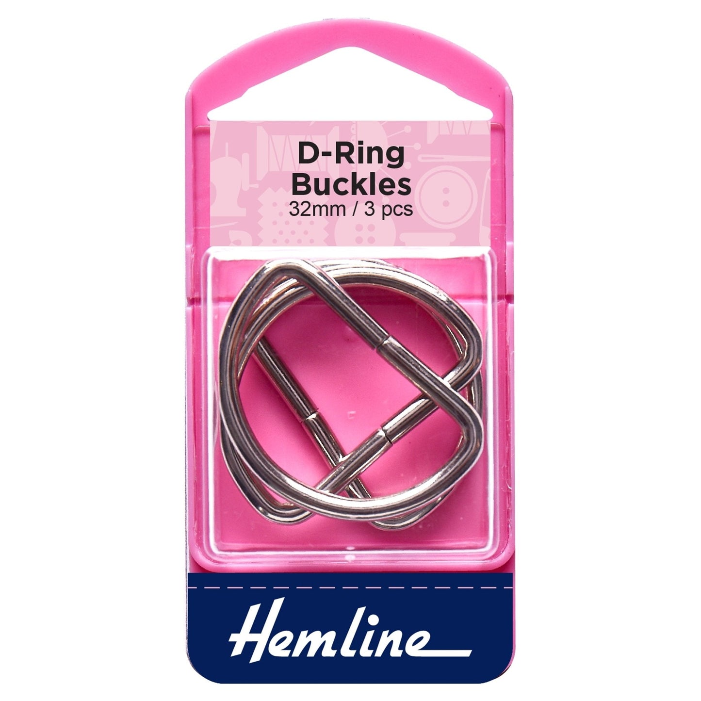 Hemline D Shaped Nickel Rings Assortment Macramé Bag Making Crafts - Select Size - Home - Crafts