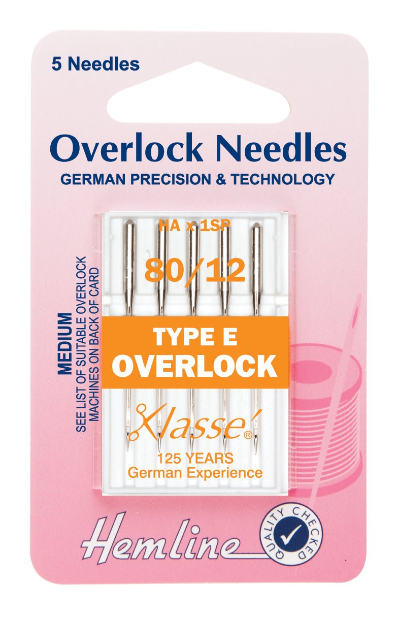 Hemline Overlock / Serger Machine Needles Type E Medium - Home - Crafts