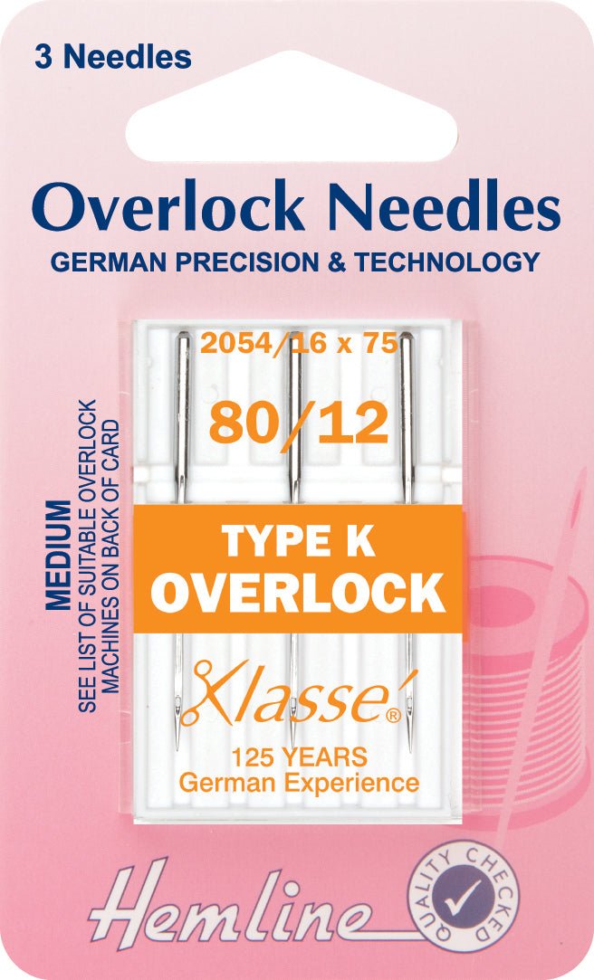 Hemline Overlock / Serger Machine Needles Type K Medium - Home - Crafts