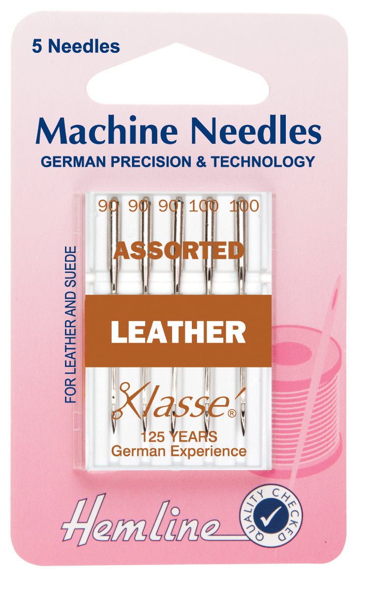 Hemline Sewing Machine Needles Leather Mixed Sizes - Home - Crafts