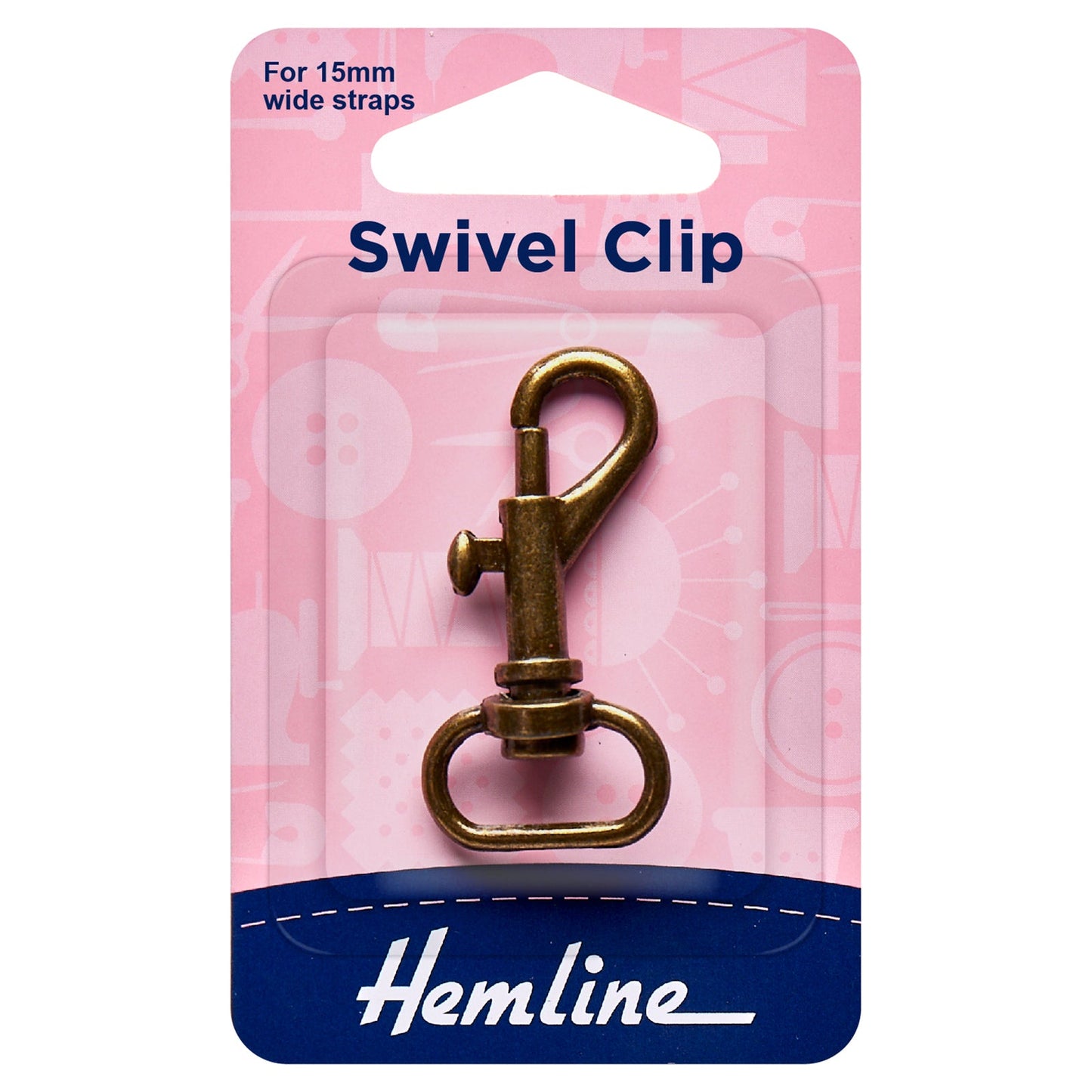 Hemline Swivel Clips Bronze Nickel Macramé Bag Making Crafts