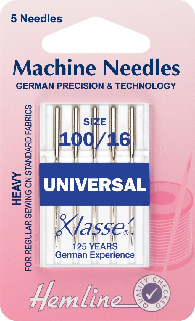 Hemline Universal Machine Needles Heavy 100 / 16 - Home - Crafts