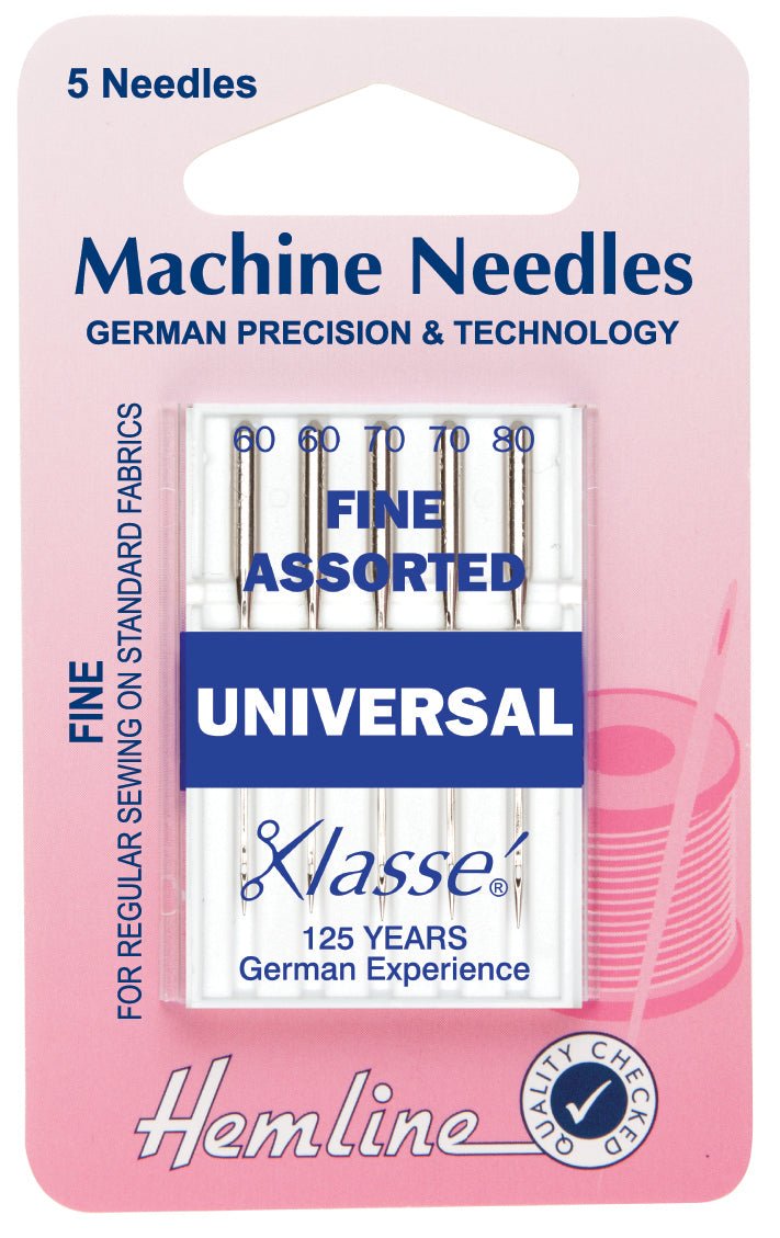Hemline Universal Machine Needles Mixed Fine Sizes - Home - Crafts