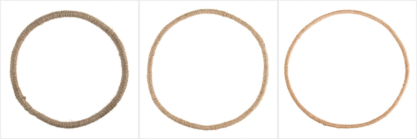 Jute Wrapped Wire Hoop Wreath Base Macramé Home Decoration Crafts - Select Size - Home - Crafts