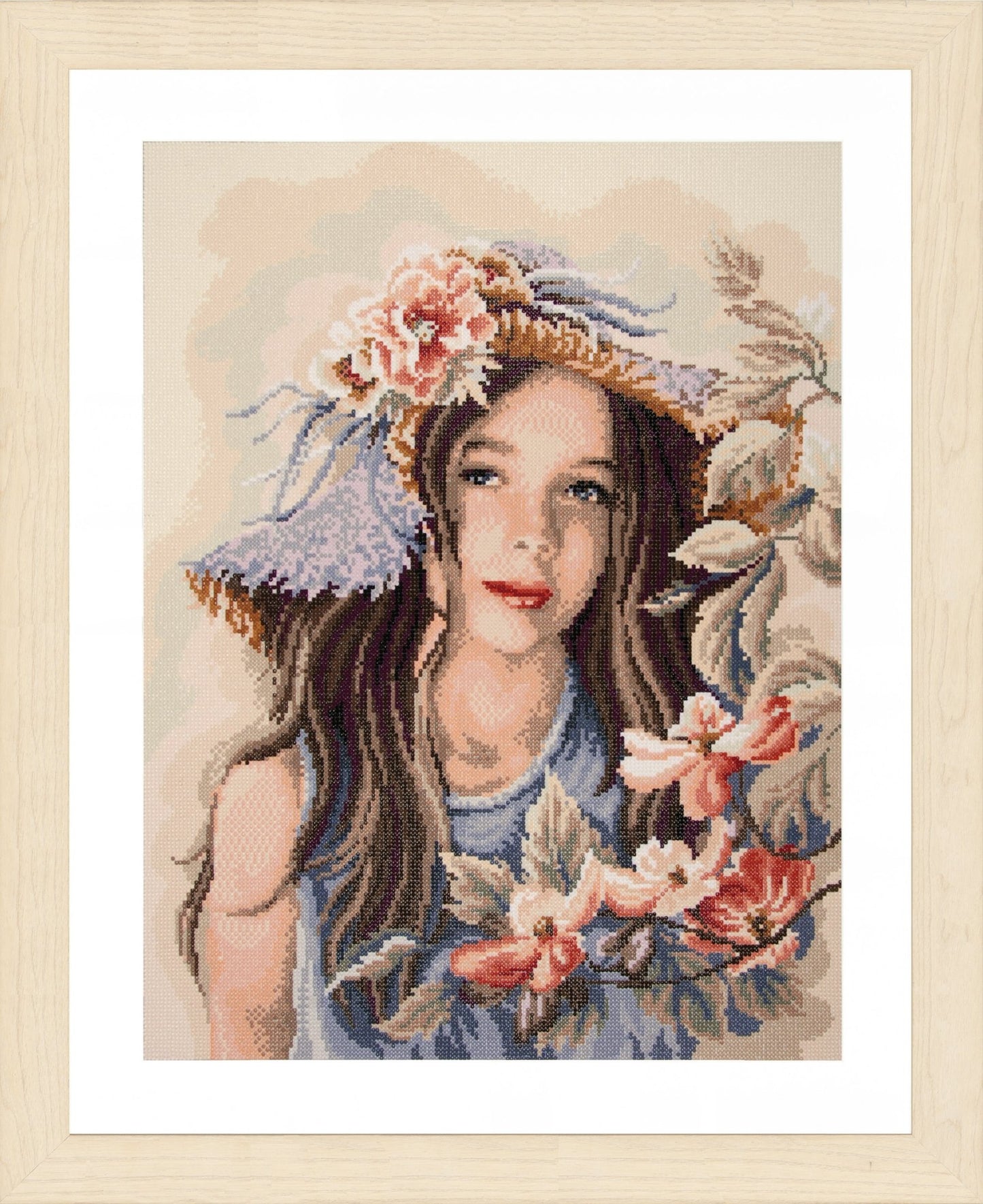 Lanarte Diamond Painting Kit Canvas Children Crafts 50x65 cm - Little Girl With Hat - Home - Crafts
