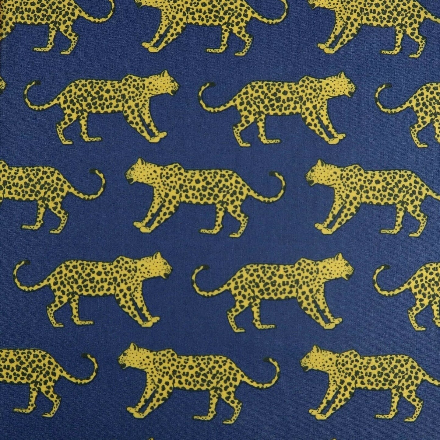 Leopard Navy Polycotton Children Fabric