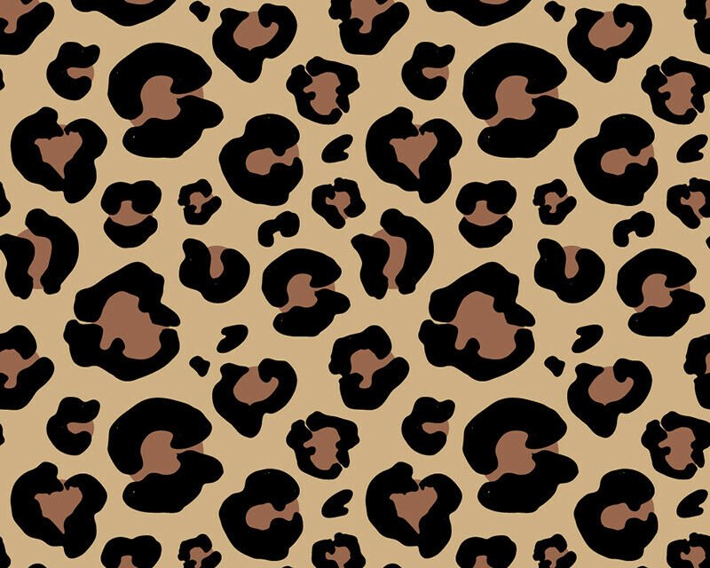 Leopard Print Brown Polycotton Children Fabric
