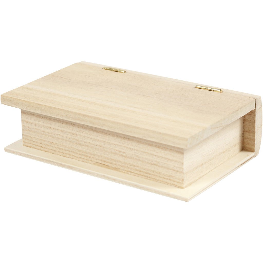 Light Wood Book Shaped Storage Box With Magnetic Closure Decoration Crafts - Home - Crafts