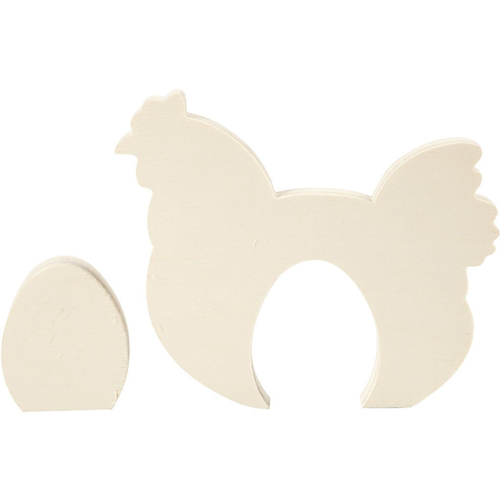 Light Wood Chicken Egg 2 - In - 1 Figure Decoration Crafts T: 2 cm - Home - Crafts