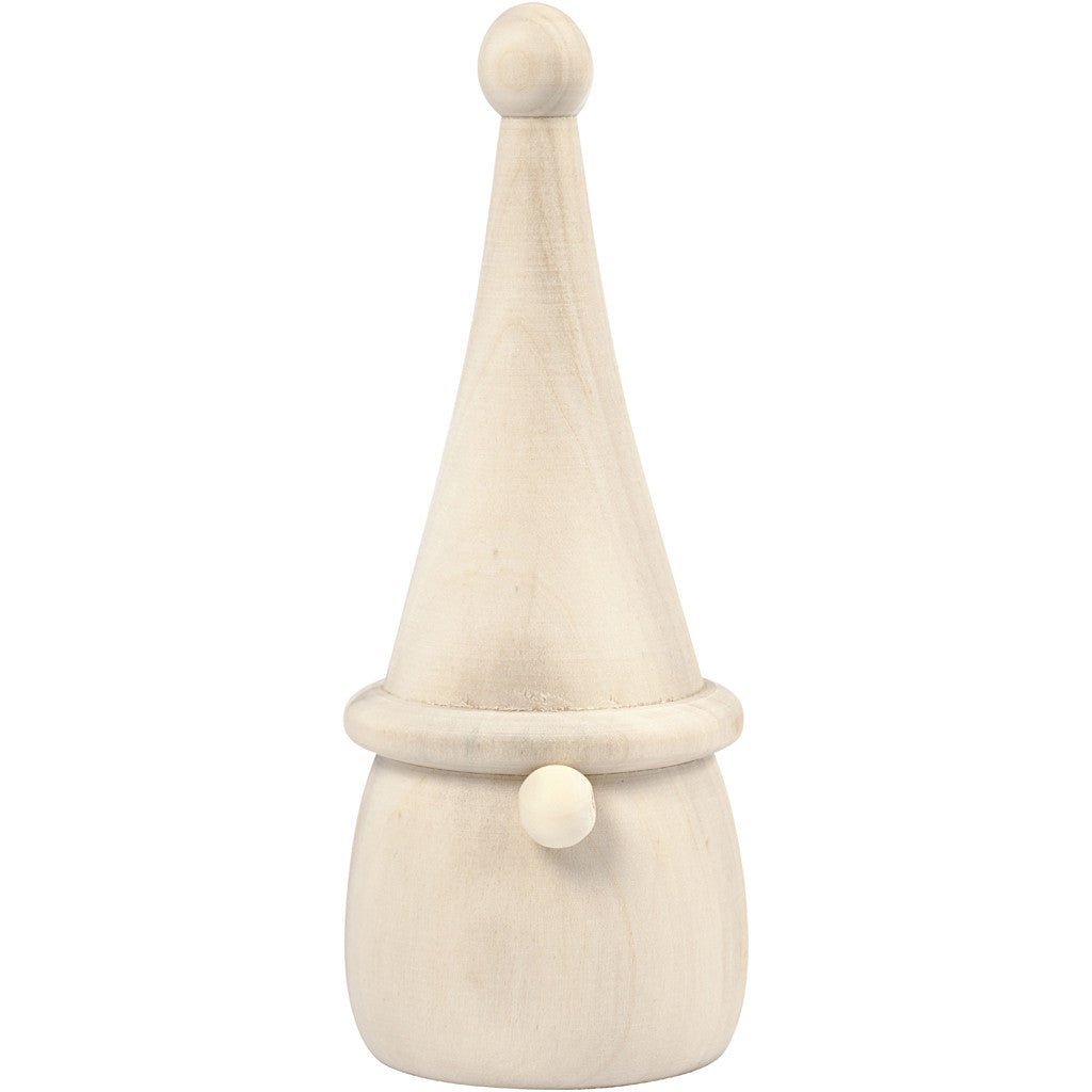 Light Wood Gnomes With Nose Long Cap Decoration Figures Crafts H: 16 cm D: 6 cm - Home - Crafts