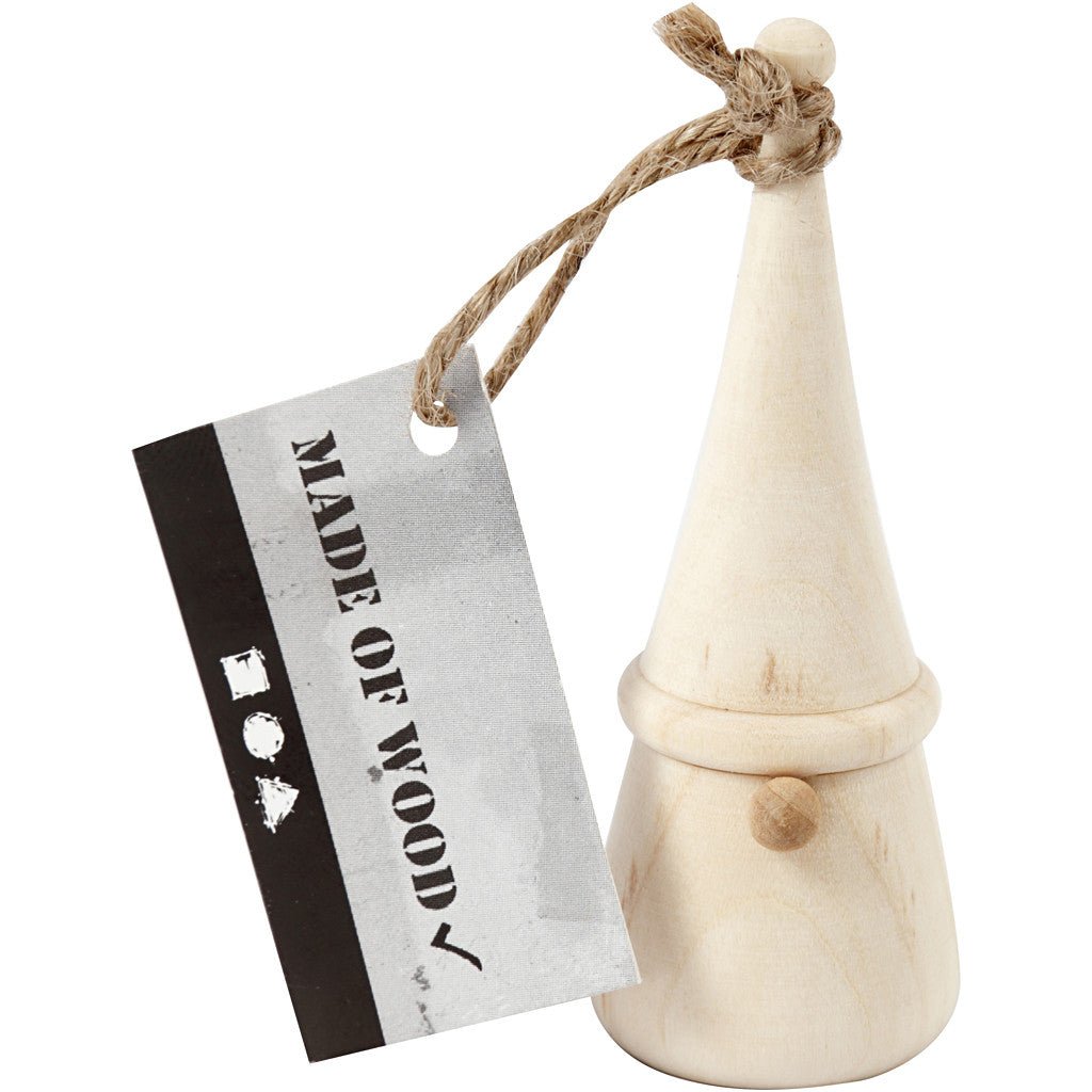 Light Wood Gnomes With Nose Long Cap Decoration Figures Crafts H: 8 cm D: 3 cm - Home - Crafts