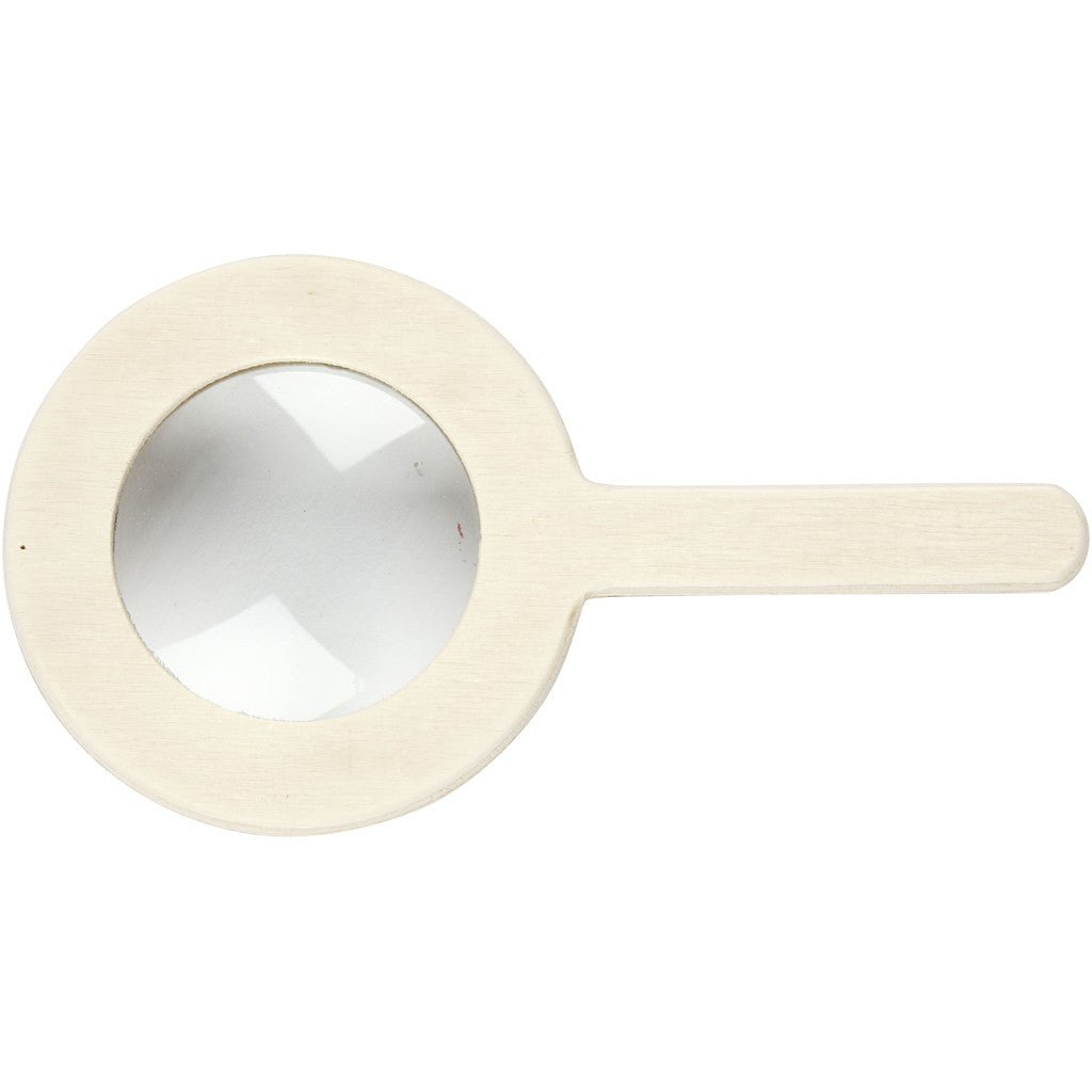Light Wood Magnifying Glass Office Supplies Decoration Crafts D: 5.5 cm - Home - Crafts