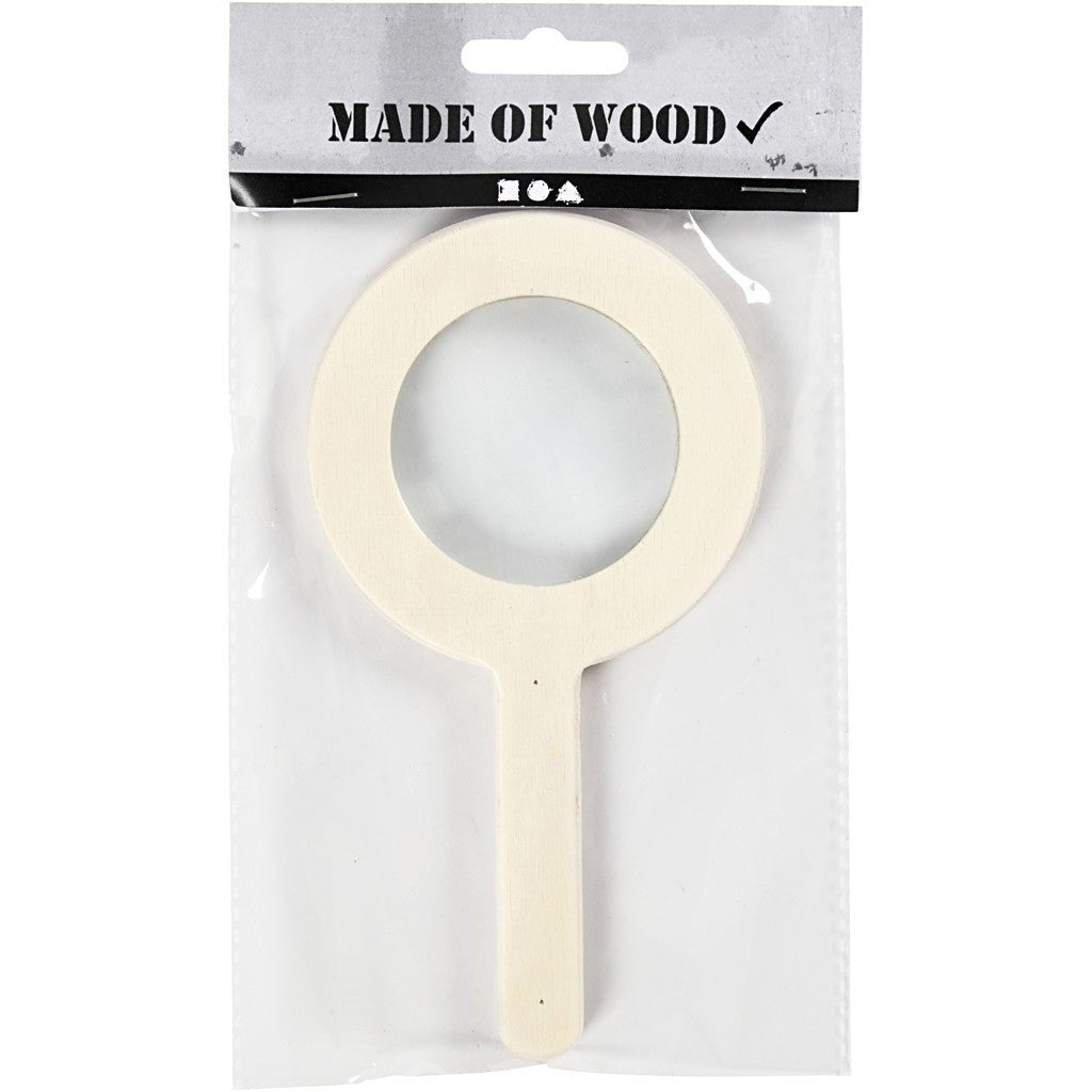 Light Wood Magnifying Glass Office Supplies Decoration Crafts D: 5.5 cm - Home - Crafts