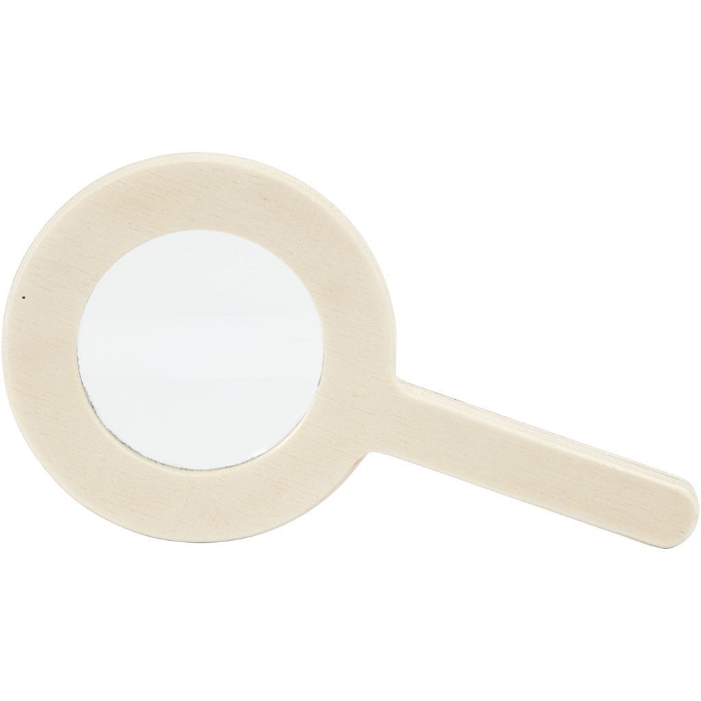 Light Wood Magnifying Glass Office Supplies Decoration Crafts D: 5.5 cm - Home - Crafts