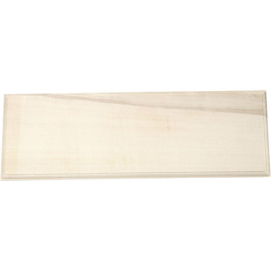 Light Wood Oblong Sign With Metal Mount Hanging Decoration Crafts 10x30x1 cm - Home - Crafts