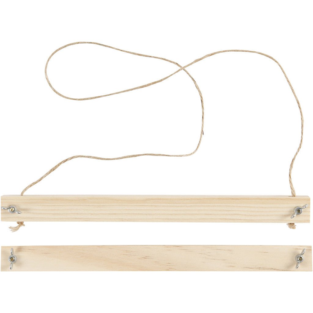 Light Wood Poster Hanger Set With Suspension Cord Hanging Home Decoration Crafts W: 25 cm - Home - Crafts