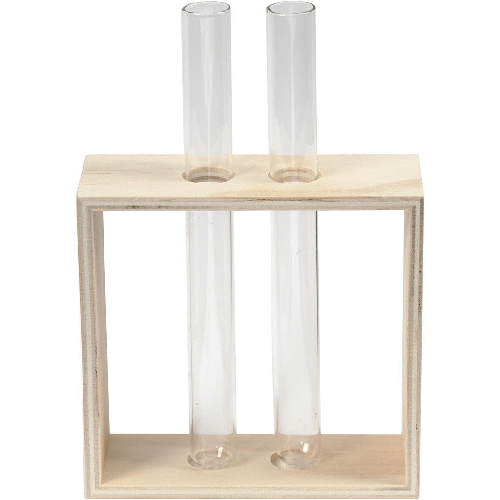 Light Wood Test - Tubes Holder Rack Labs Schools Stationery Decoration Crafts W: 10.5 cm D: 4 cm - Home - Crafts