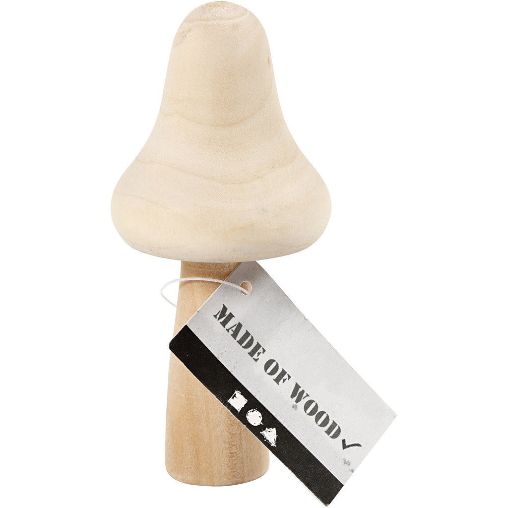 Light Wood Toadstool Mushroom Decoration Crafts H: 10.6 cm D: 5 cm - Home - Crafts