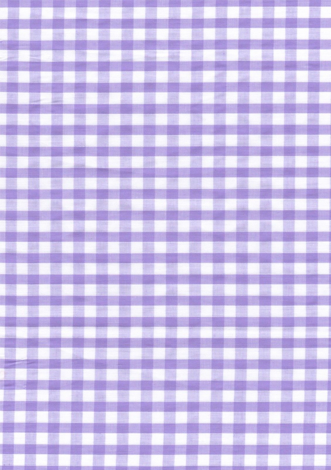 Lilac Gingham Polycotton 1/4" Checked Fabric Select Size 112cm Wide - Home - Crafts