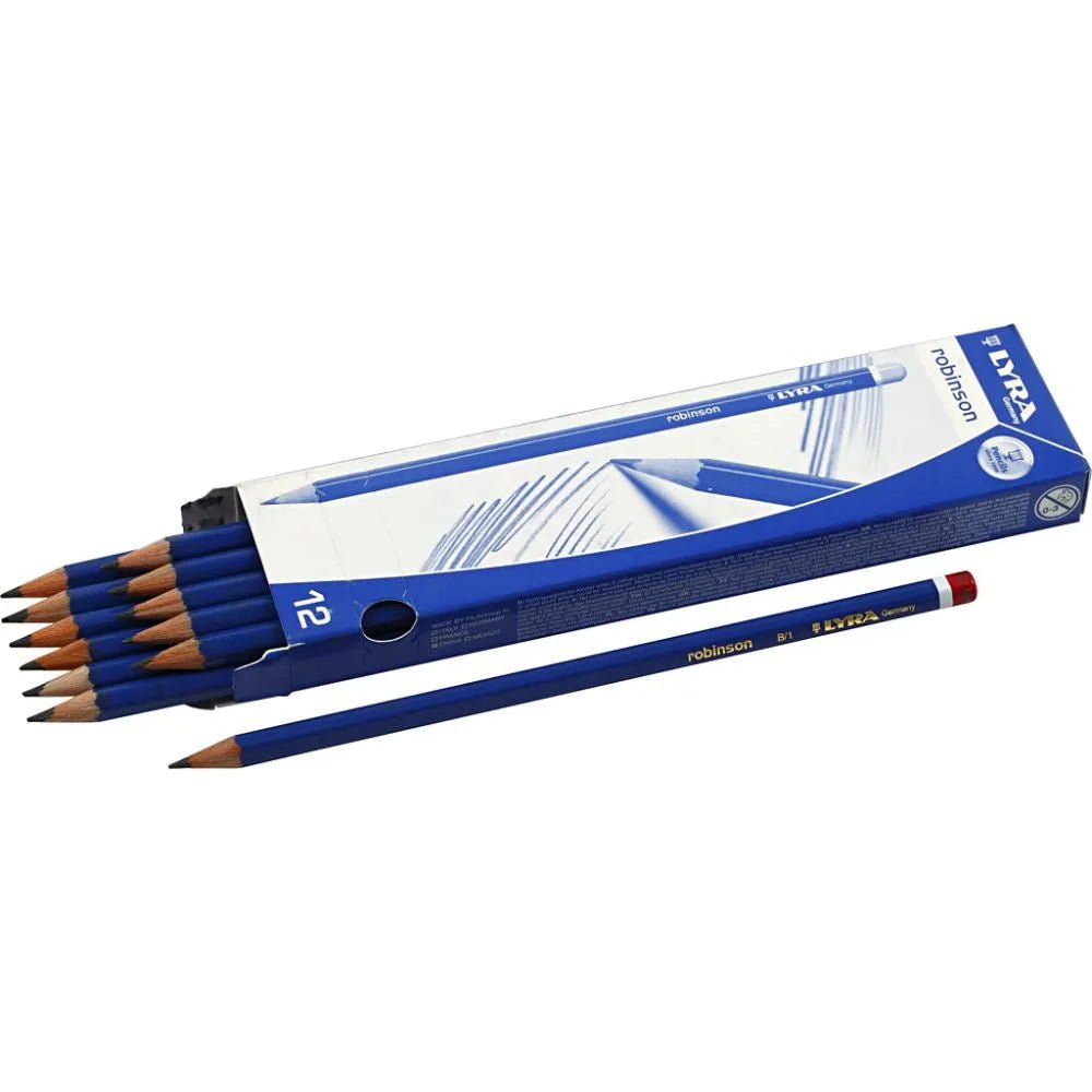 Lyra 12 Groove Graphite Triangular Robinson Pencils D: 6.8 mm Lead:2 mm Grade HB