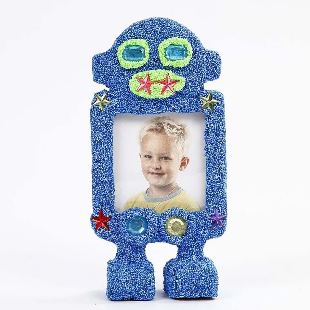 MDF Wood Robot Shaped Photo Frames Home Decorations Crafts 6x6.5 cm H: 17 cm - Home - Crafts