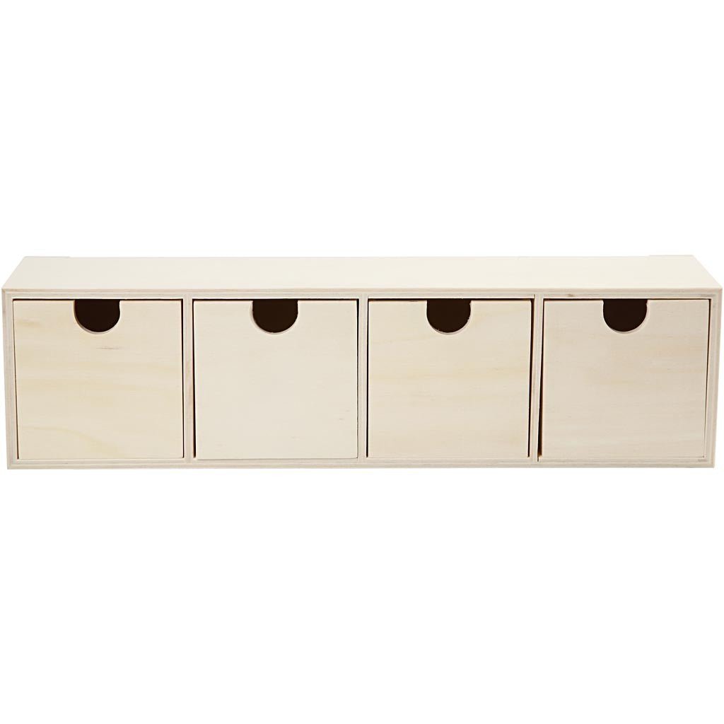 Mini Wooden Chest Of 4 Square Drawers To Personalise & Decorate Decoupage - Home - Crafts