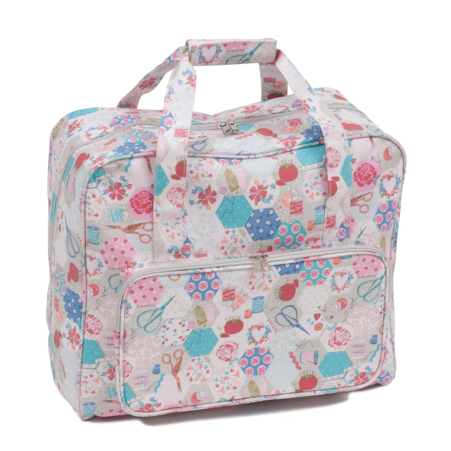 Notions Groves Matt PVC Sewing Machine Storage Bag With Handle Zip Front Pocket - Home - Crafts