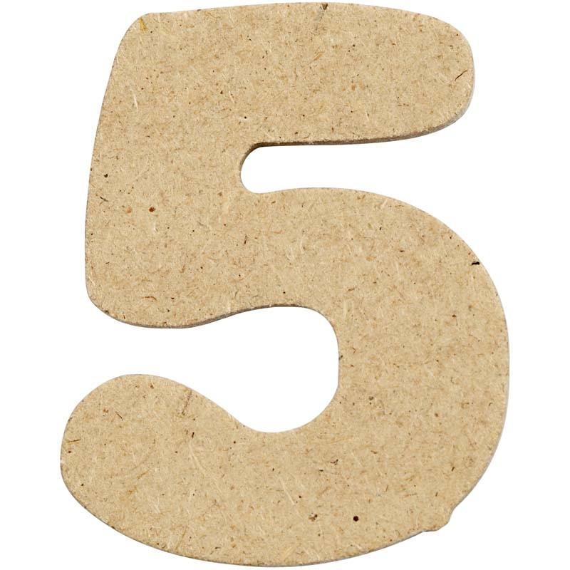 Number 4cm Pre Punched x 10 - 5 - Home - Crafts