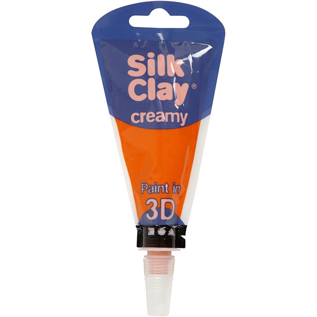 Orange Colour Liquid Modelling Clay Piping Bag For Relief Drawing 35 ml - Home - Crafts