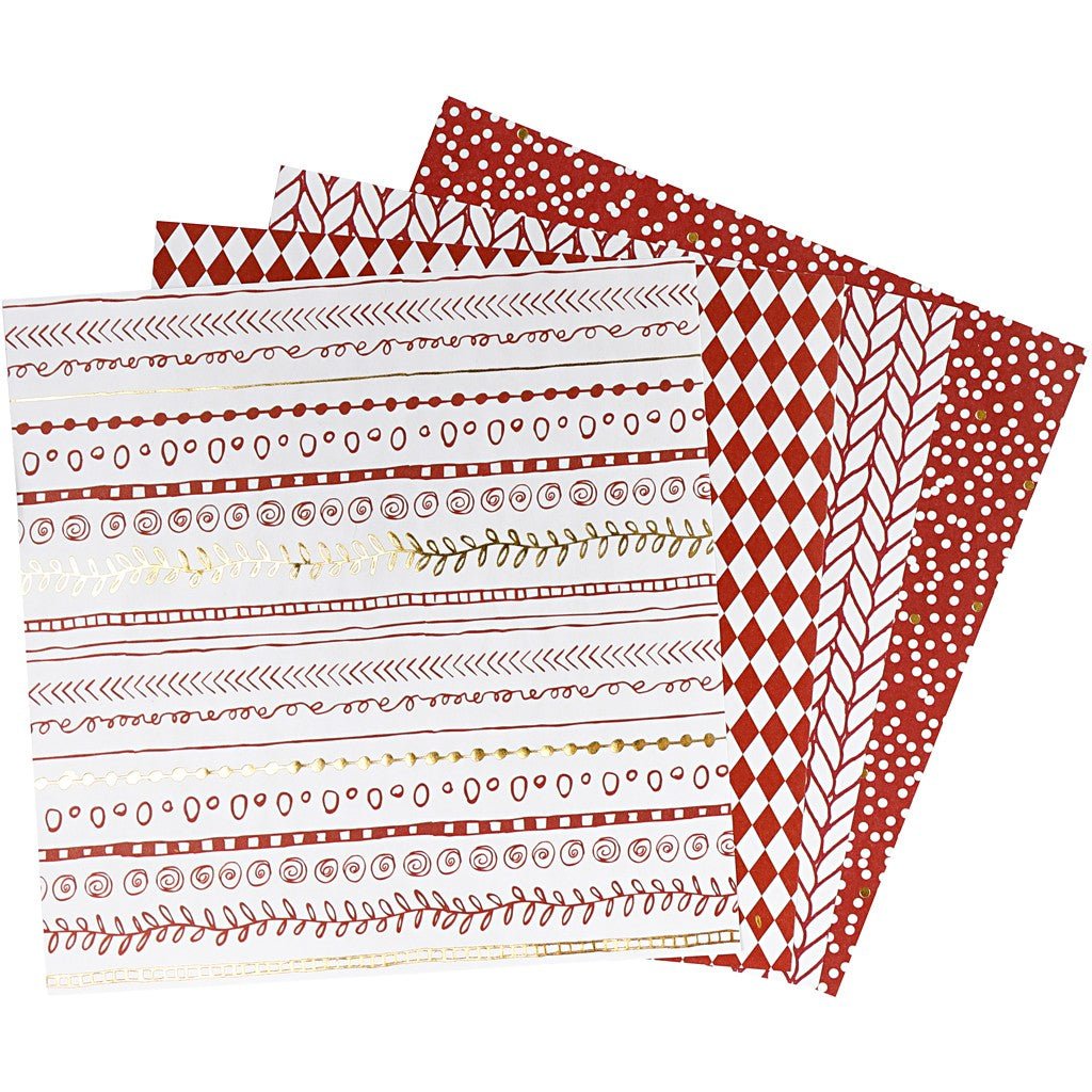 Origami Paper, size 15x15 cm, 80g, red, 40 sheets - Home - Crafts