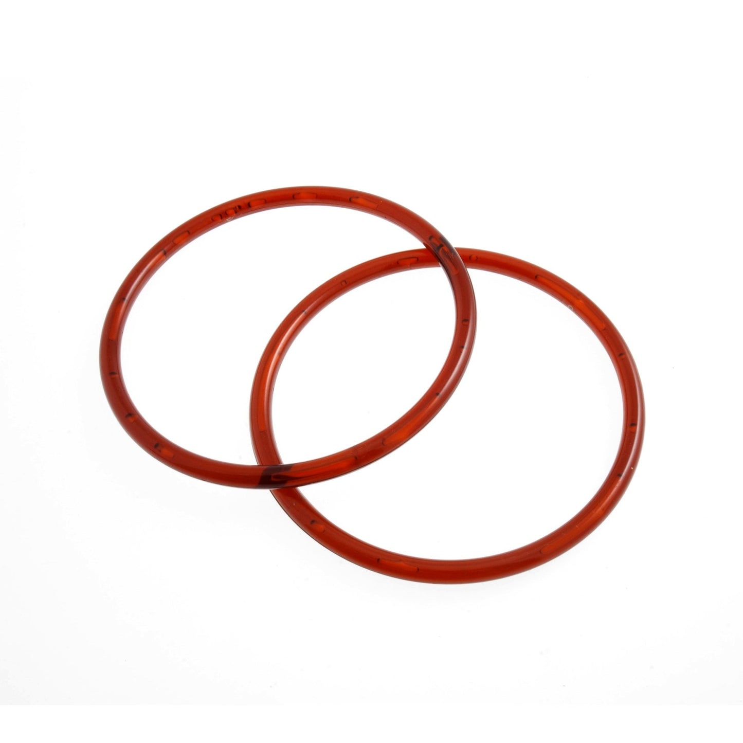 Pair Of Round Shaped Bag Handle For Bag Making 13cm - Amber - Home - Crafts