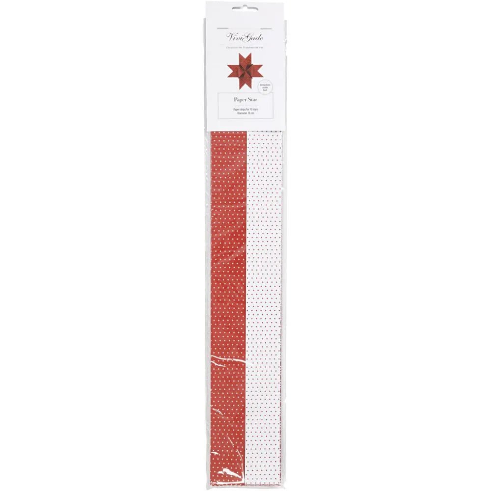 Paper Star Strips | 5 Designs 40 Strips 100cm Long 40mm Wide | Vivi Gade Designs