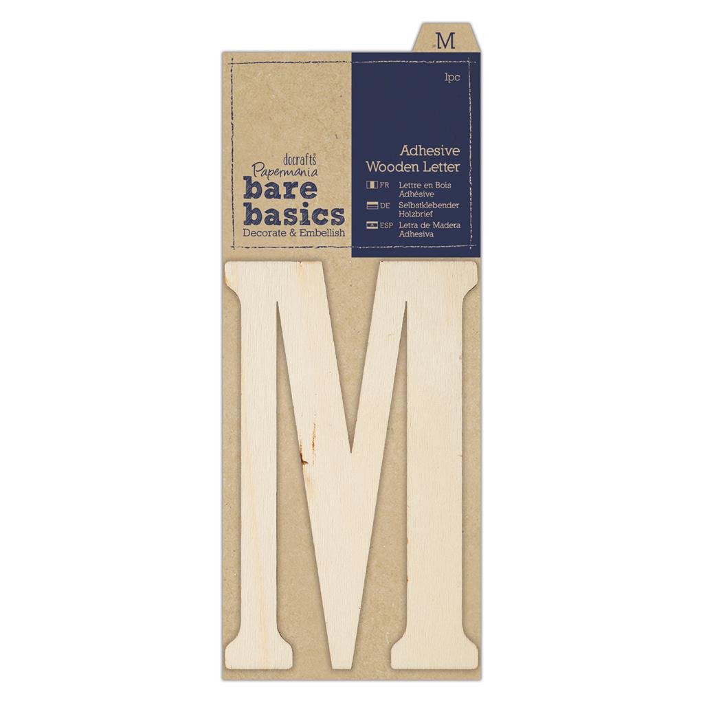 Papermania Bare Basics Adhesive Wooden Alphabet Letters Home Decoration Scrapbooking Crafts - Home - Crafts
