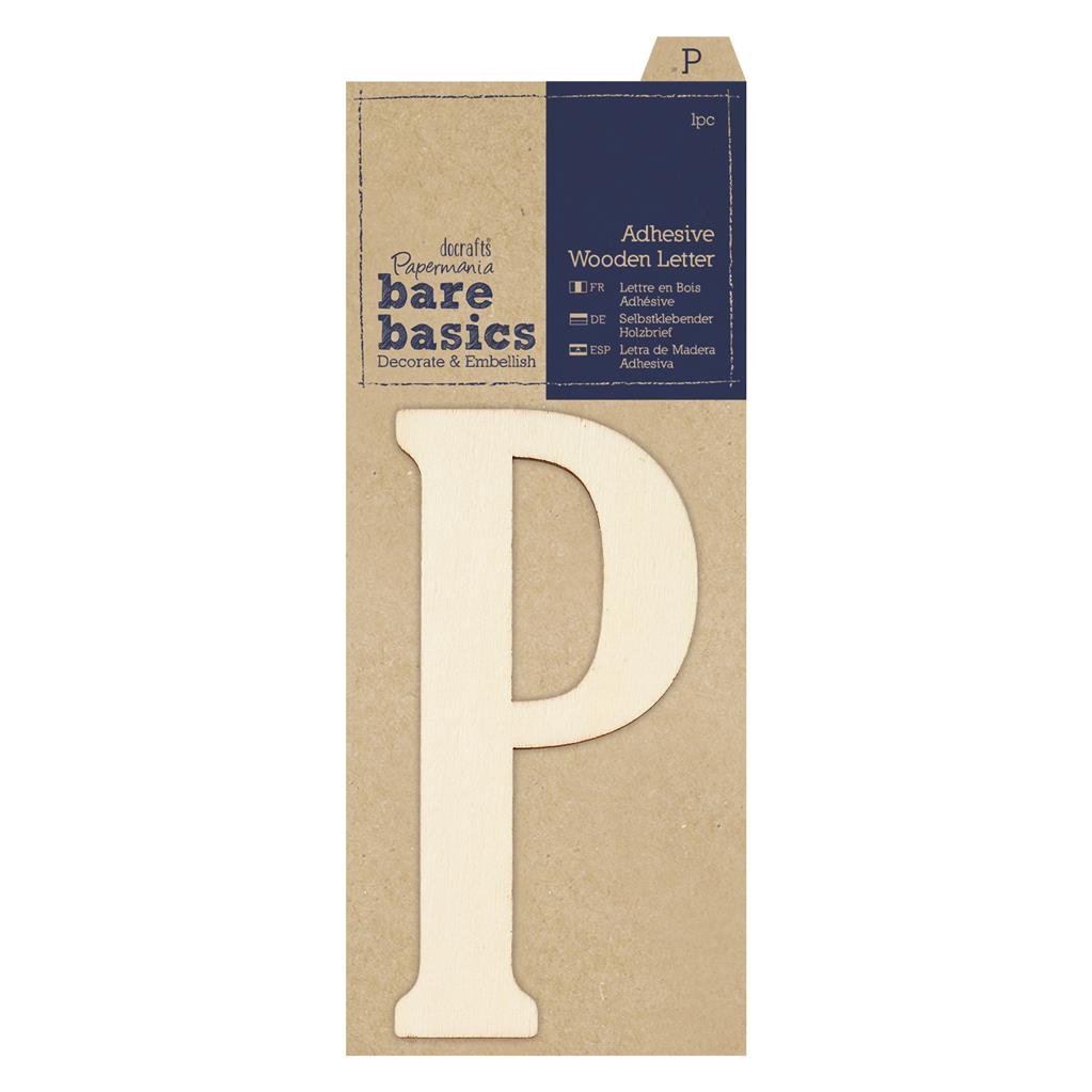 Papermania Bare Basics Adhesive Wooden Alphabet Letters Home Decoration Scrapbooking Crafts - Home - Crafts