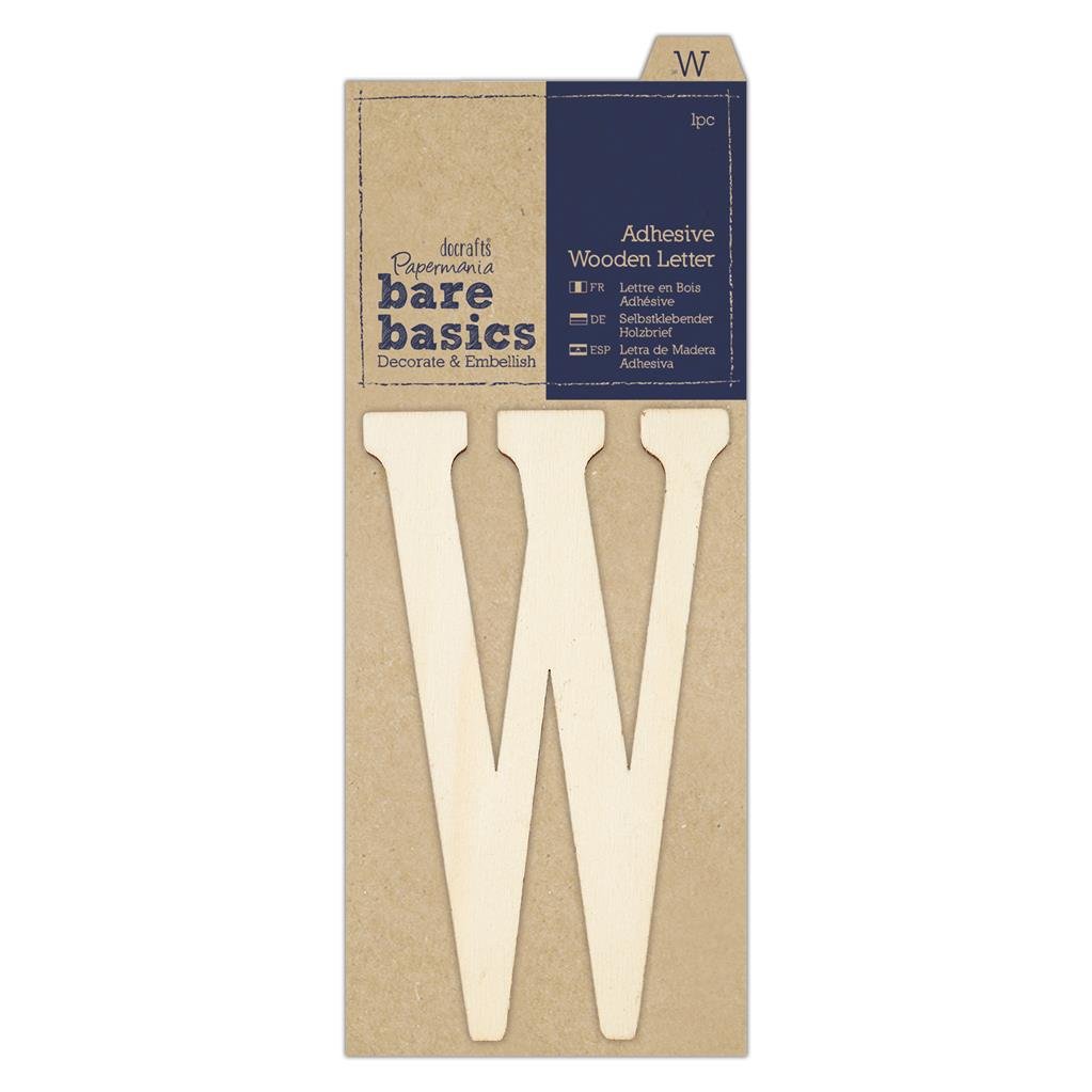 Papermania Bare Basics Adhesive Wooden Alphabet Letters Home Decoration Scrapbooking Crafts - Home - Crafts