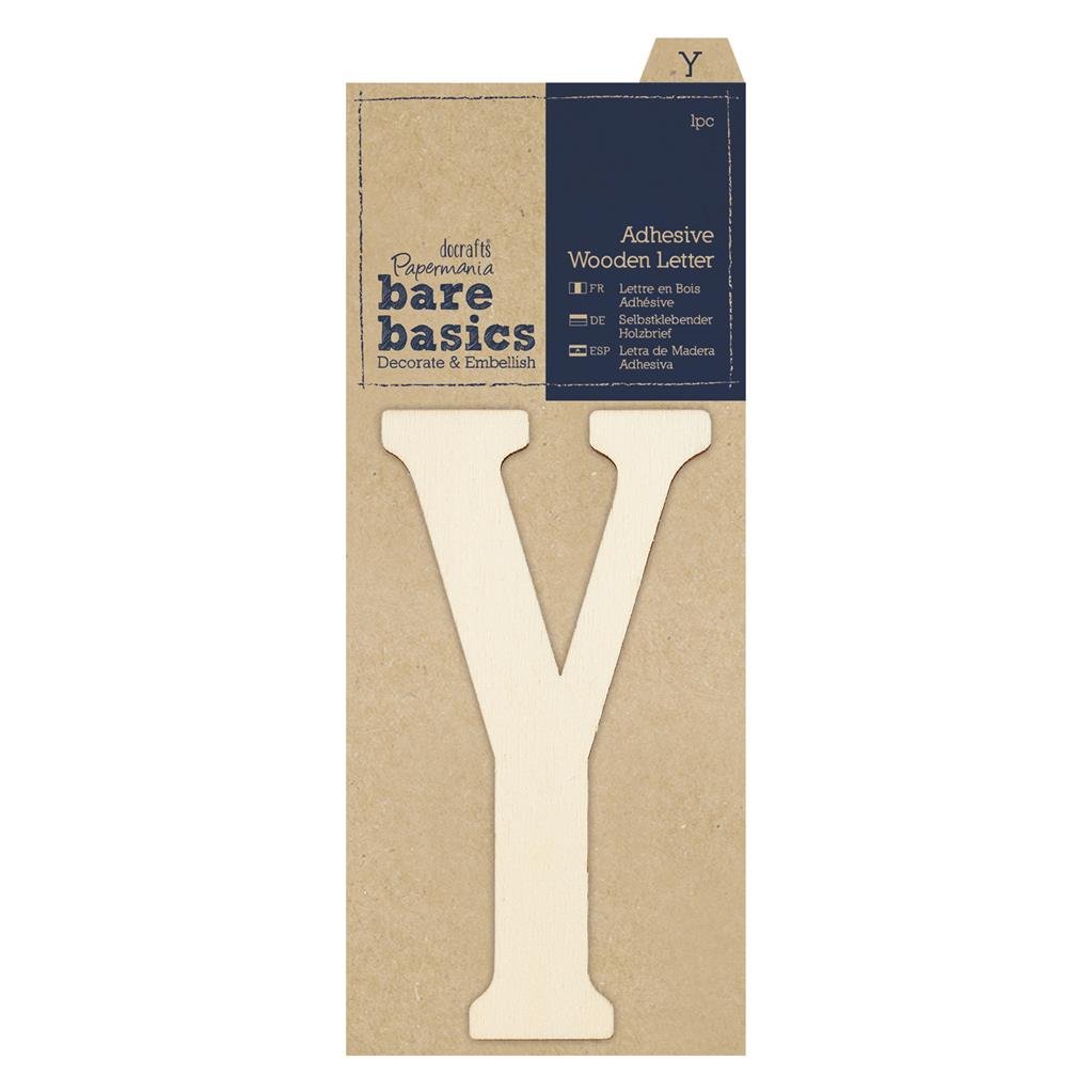 Papermania Bare Basics Adhesive Wooden Alphabet Letters Home Decoration Scrapbooking Crafts - Home - Crafts