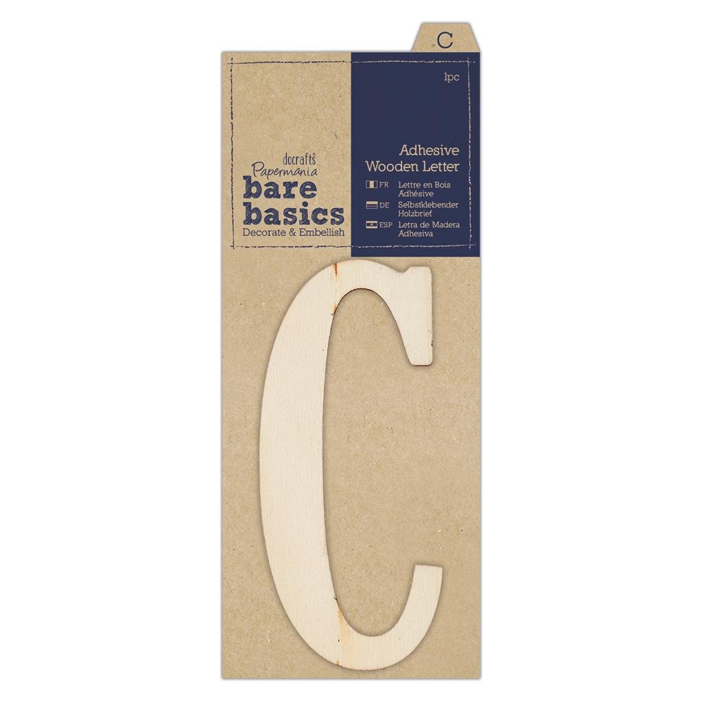 Papermania Bare Basics Adhesive Wooden Alphabet Letters Home Decoration Scrapbooking Crafts - Home - Crafts