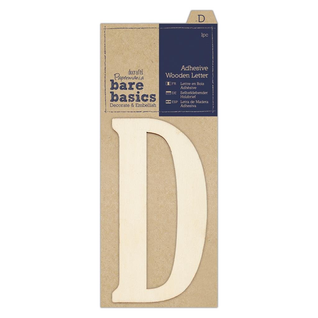 Papermania Bare Basics Adhesive Wooden Alphabet Letters Home Decoration Scrapbooking Crafts - Home - Crafts